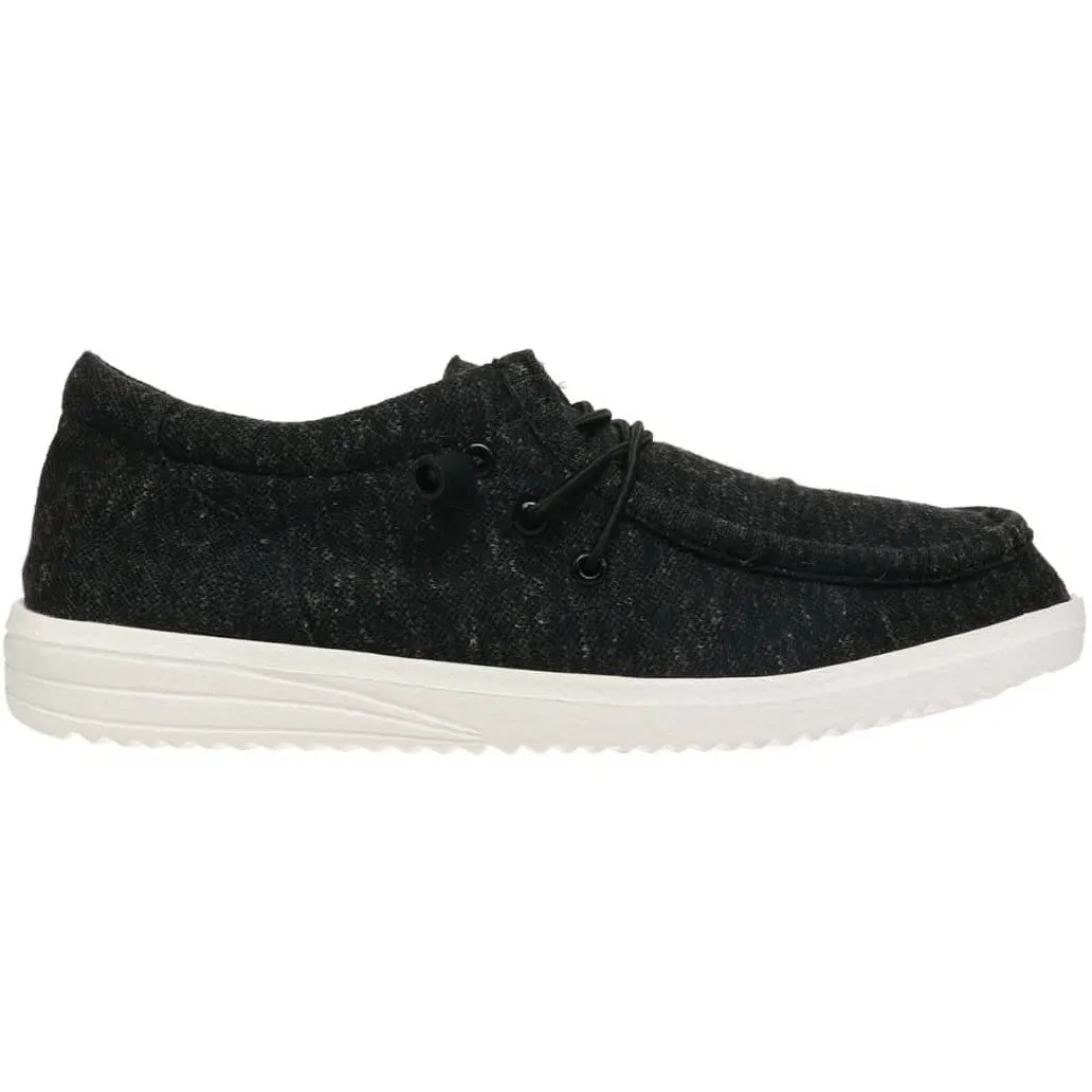 Outwoods Black Flat Sneakers with Laces
