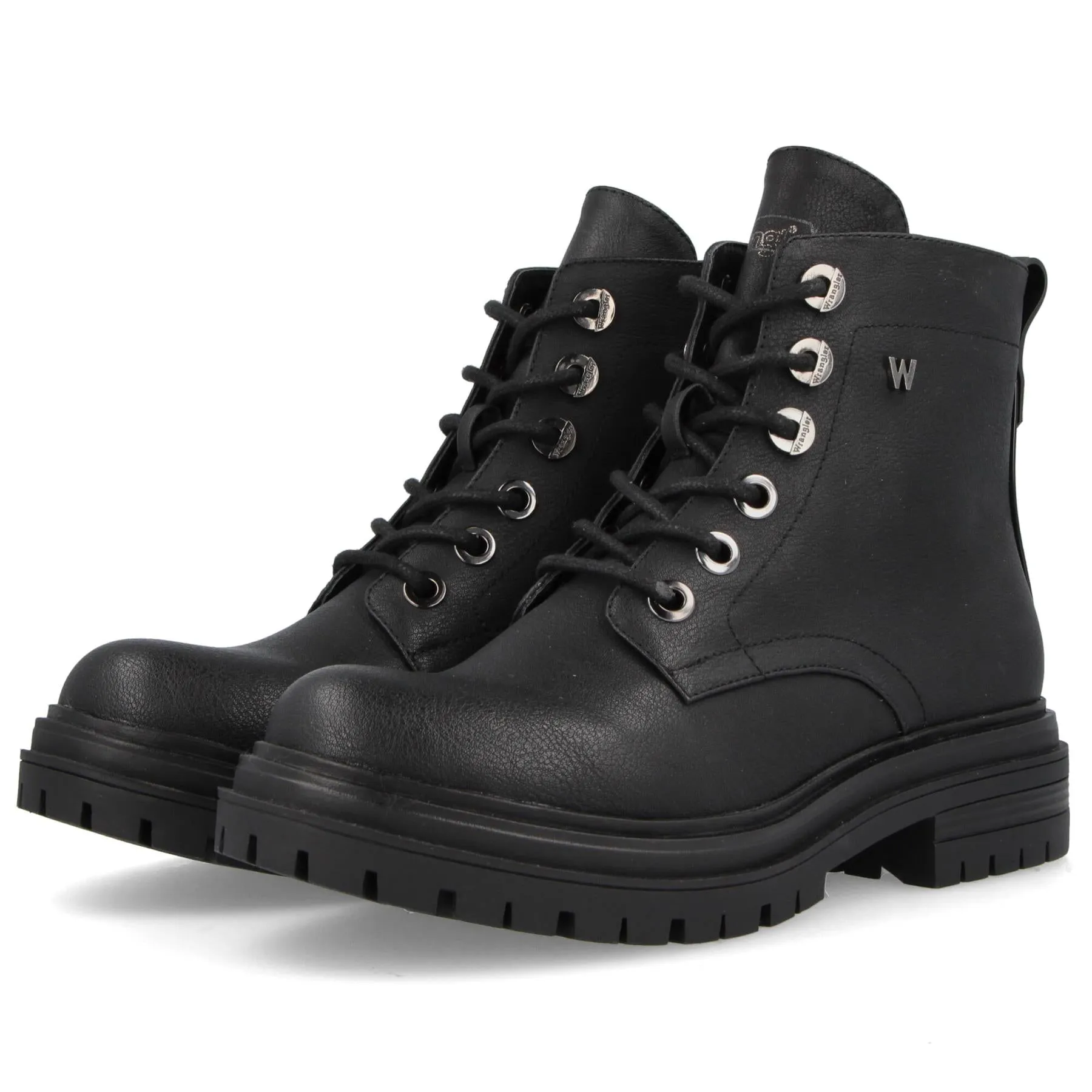 Wrangler Courtney Lace Up Womens Ankle Chunky Sole Casual Boots
