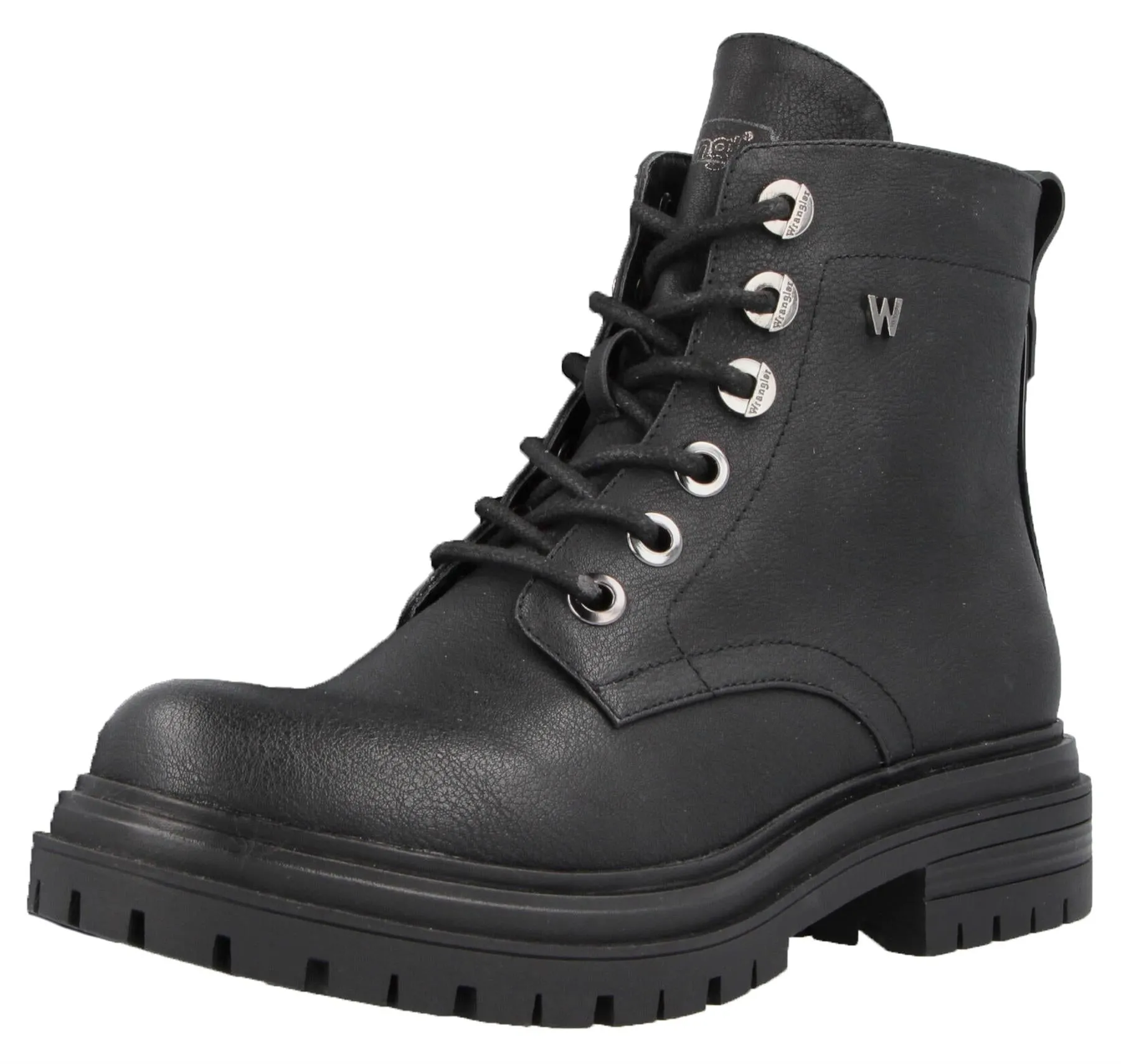 Wrangler Courtney Lace Up Womens Ankle Chunky Sole Casual Boots